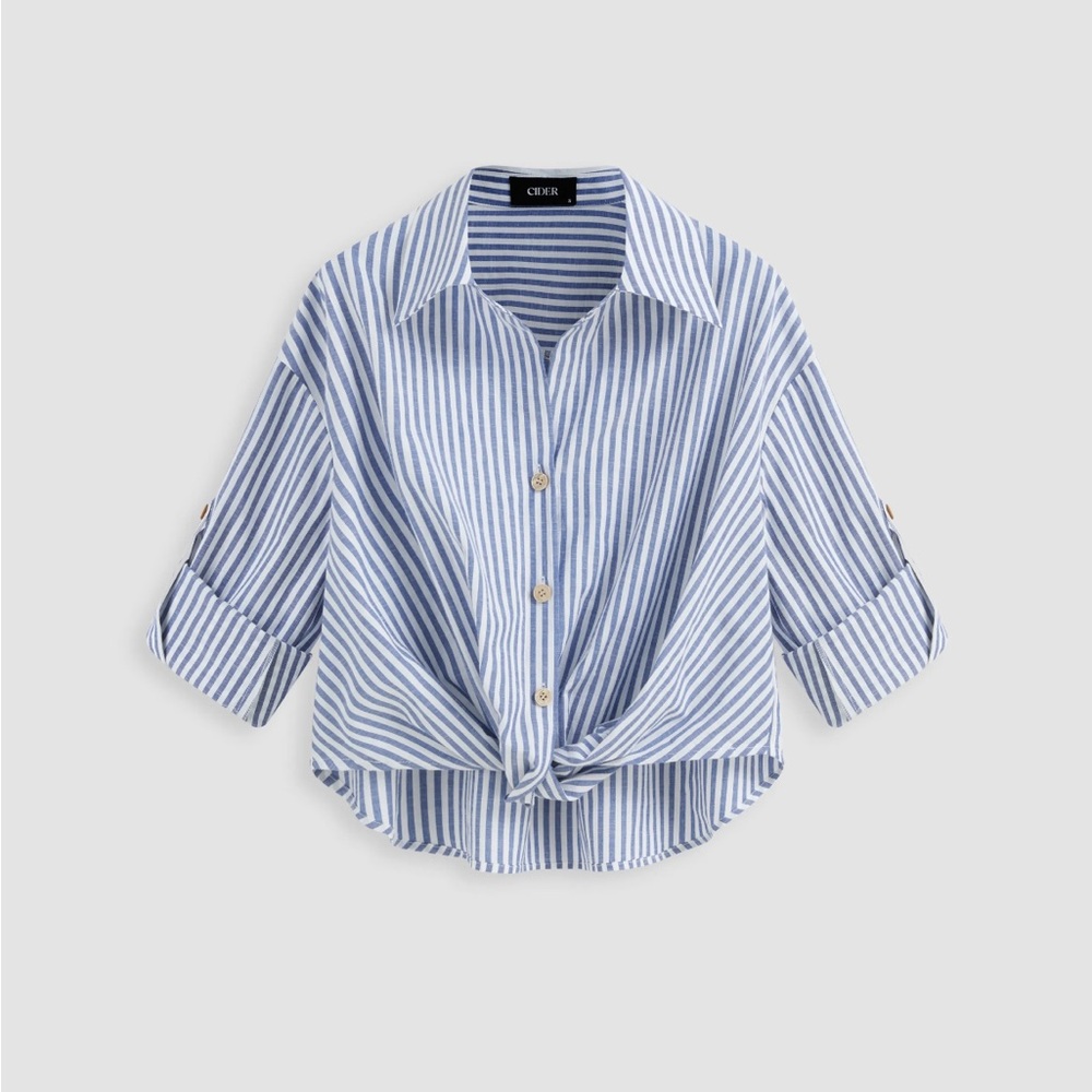 NEVER WORN- Cider Boutique cotton blend collar top for women/ xtra small